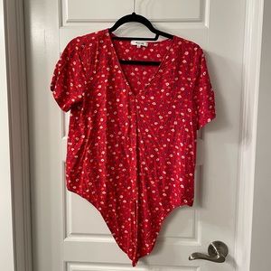 Madewell front tie blouse